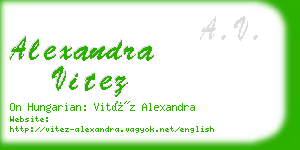 alexandra vitez business card